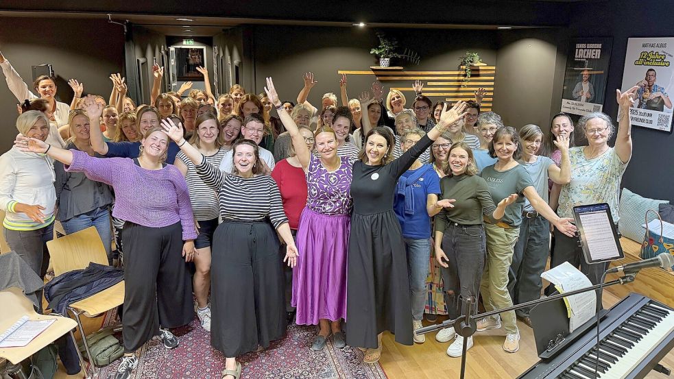 Der Restechor Giesinger Spatzen: vor zwei Wochen noch wildfremd, jetzt schon eine Einheit. Fotos: privat