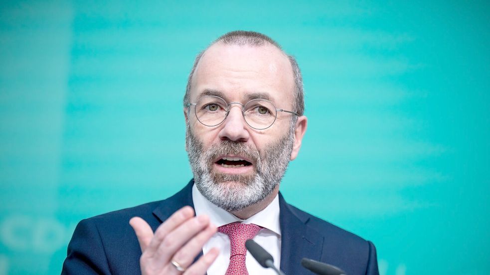EVP-Chef Manfred Weber: „Es ist wichtig, dass wir Jobs in der Autoindustrie sichern und die Arbeiter für uns gewinnen.“ Foto: Michael Kappeler/dpa