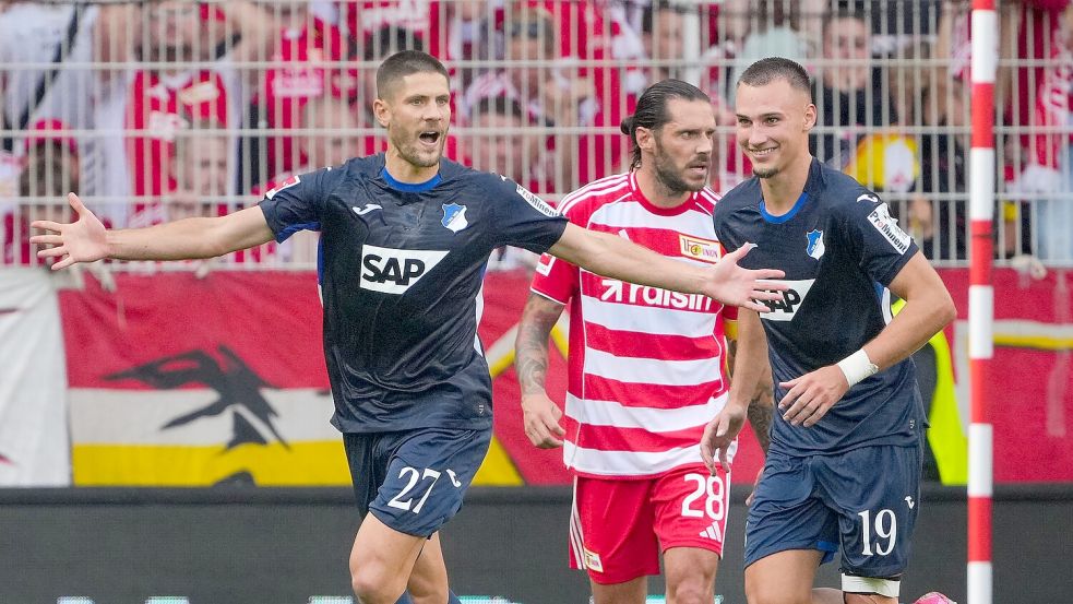 Jubelt über sein Elfmeter-Tor: Hoffenheims Andrej Kramaric. Foto: Soeren Stache