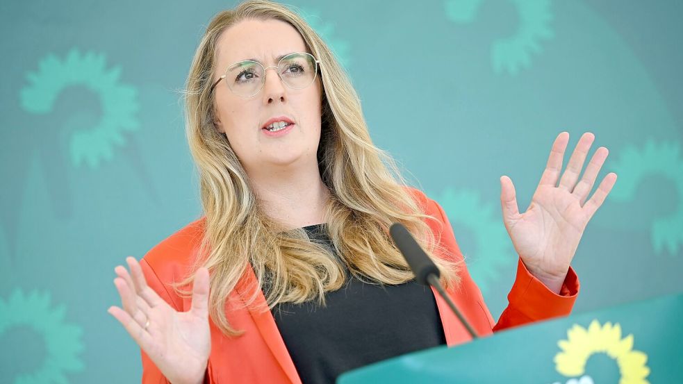 Grünen-Fraktionschefin Katharina Dröge wünscht sich in Sachen Erbschafts- und Schenkungssteuer eine „Aussage der CDU und von Jens Spahn, ob jetzt konkret gehandelt werden sollte“. (Archivbild) Foto: Helena Dolderer