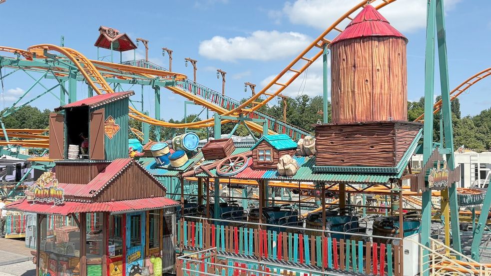 „Trapper Joe‘s Crazy Mine“ ist nach Angaben von Schausteller Thilo Janßen die familienfreundlichste Achterbahn Deutschlands. Foto: privat
