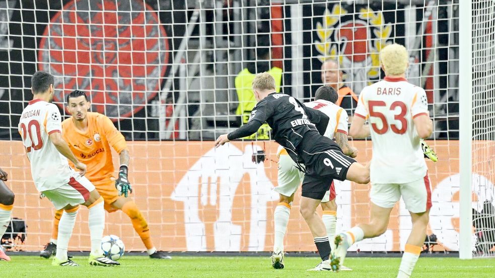 Bewies erstmals in dieser Saison seinen Torriecher: Jonathan Burkardt. Foto: Uwe Anspach