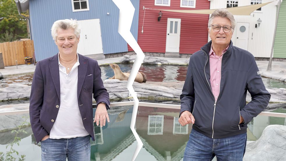 Zwischen Ex-Zoochef Andreas Busemann und Zoo-Präsident Fritz Brickwedde gibt es seit der Kündigung Busemanns eine Schlammschlacht. Foto: Jörn Martens/ Collage: Tobias Saalschmidt