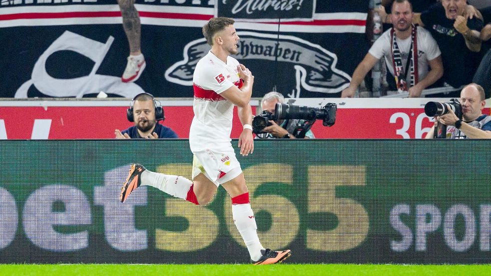 Ermedin Demirovic lässt Stuttgart jubeln. Foto: Tom Weller