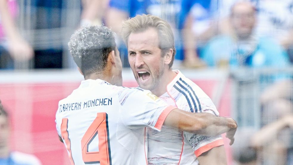 Garanten für Bayern-Tore: Luis Diaz und Harry Kane. Foto: Uwe Anspach