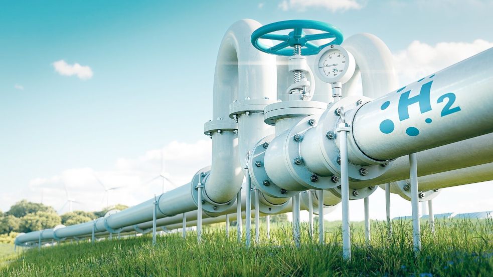 Der Blick auf eine moderne Wasserstoffleitung. Foto: Adobe Stock/Landkreis Osnabrück