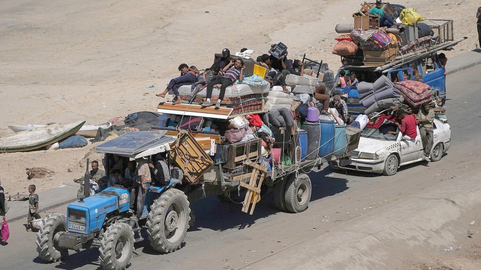 Hunderttausende Menschen sind bereits aus der Stadt Gaza geflohen. Foto: Abdel Kareem Hana/AP/dpa