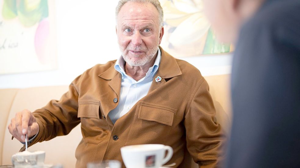 Karl-Heinz Rummenigge beim Interview vor seinem runden Geburtstag. Foto: Lukas Barth