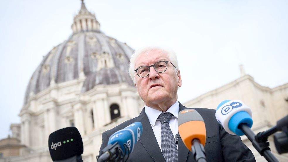 Der Bundespräsident berichtete von seiner Privataudienz mit Papst Leo XIV. Foto: Bernd von Jutrczenka/dpa