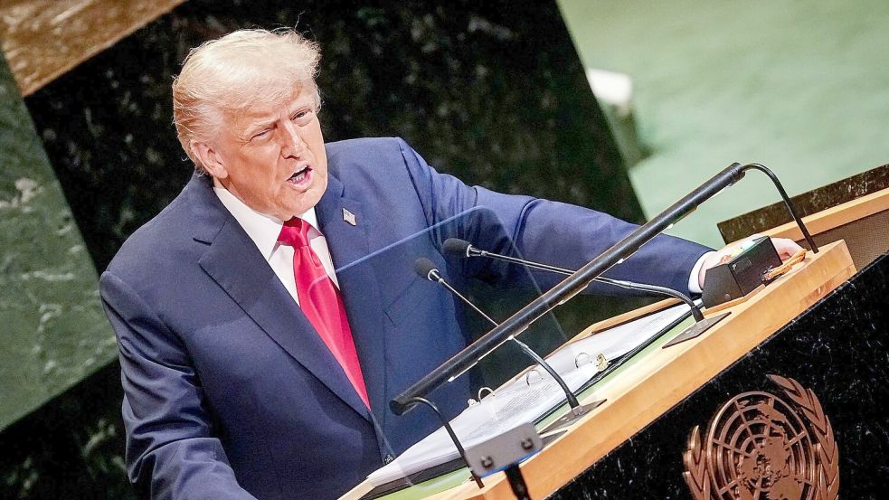 US-Präsident Trump will eine Annexion des Westjordanlandes verhindern. Foto: Kay Nietfeld/dpa
