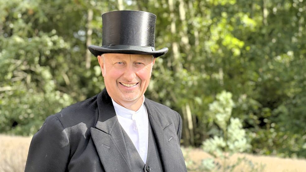 Der gebürtige Timmeler Edzard Müller spielt seinen Urgroßvater Egge Mansholt. Foto: Nicole Böning