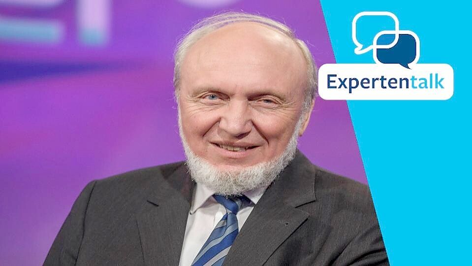 Hans-Werner Sinn zu Gast beim Expertentalk. Mit der deutschen Wirtschaftspolitik geht er hart ins Gericht. Foto: IMAGO/Uwe Koch/Eibner-Pressefoto
