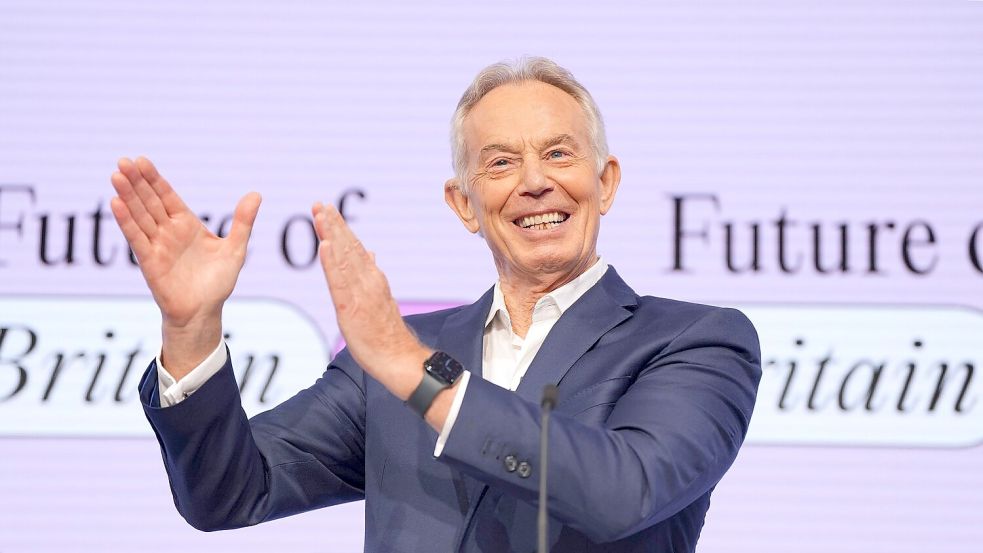 Der ehemalige britische Premierminister Tony Blair wird für eine wichtige Rolle in der Übergangszeit nach einem Kriegsende gehandelt. (Archivbild) Foto: Yui Mok