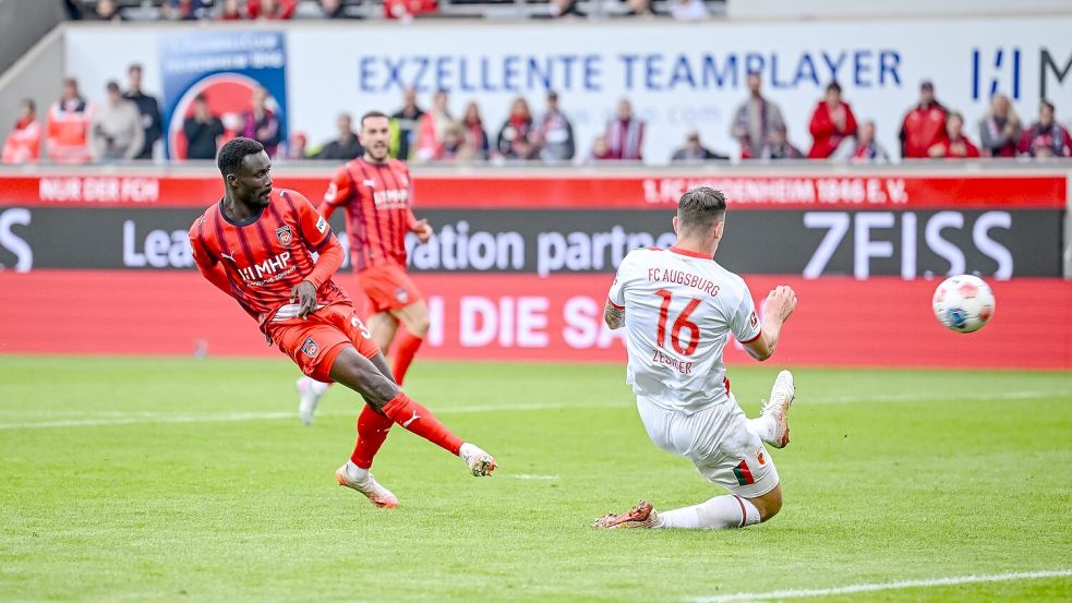 Sirlord Conteh trifft zum 2:0. Foto: Harry Langer