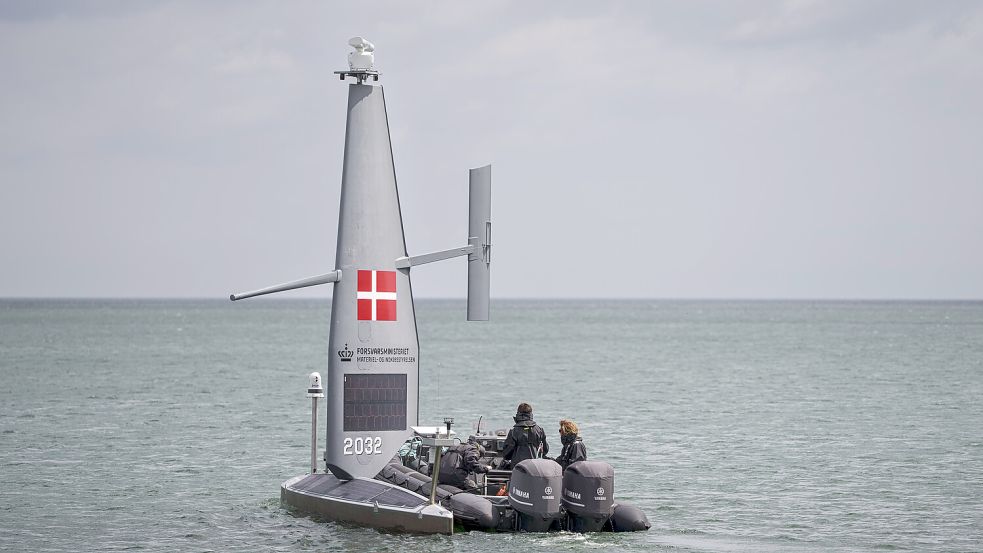 Die neu angeschafften Segeldrohnen sind wind- und solarbetrieben. Sie können auch ohne Besatzung die Ostsee auf russische Aktivitäten überwachen. Foto: IMAGO/Ritzau Scanpix/Liselotte Sabroe