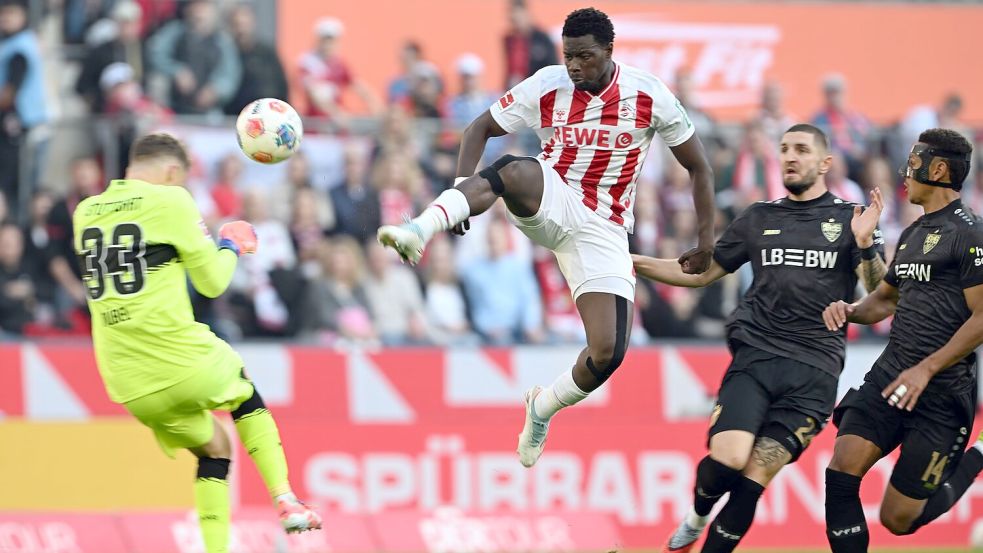 Der 1. FC Köln und der VfB Stuttgart lieferten sich ein umkämpftes Duell. Foto: Federico Gambarini