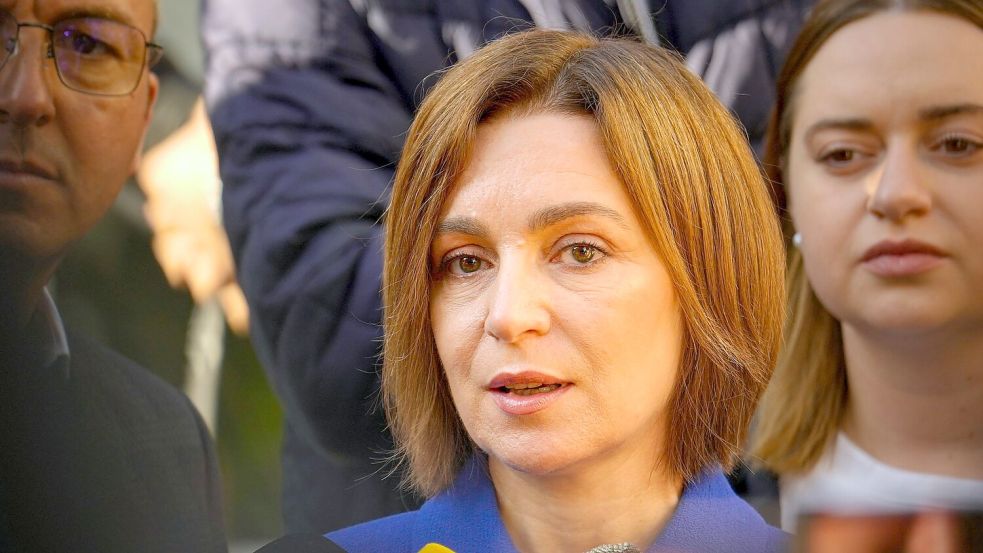 Präsidentin Maia Sandu hofft auf eine Mehrheit proeuropäischer Kräfte im Parlament, um Reformen für einen EU-Beitritt umzusetzen. Foto: Vadim Ghirda/AP/dpa