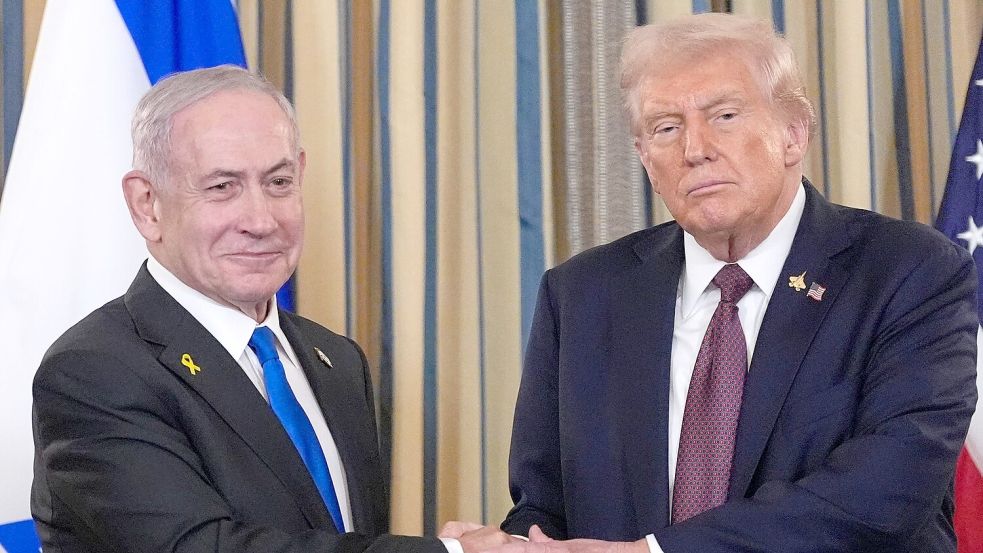 Trump und Netanjahu sprachen im Weißen Haus. Foto: Alex Brandon/AP/dpa
