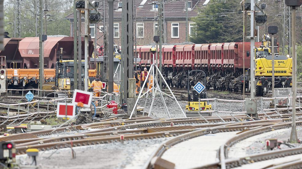Auf dem Emder Rangierbahnhof zwischen Nesserlander Straße und Südbahnhof kam es am Wochenende zu einem Stromunfall. Foto: Jens Doden/Archiv