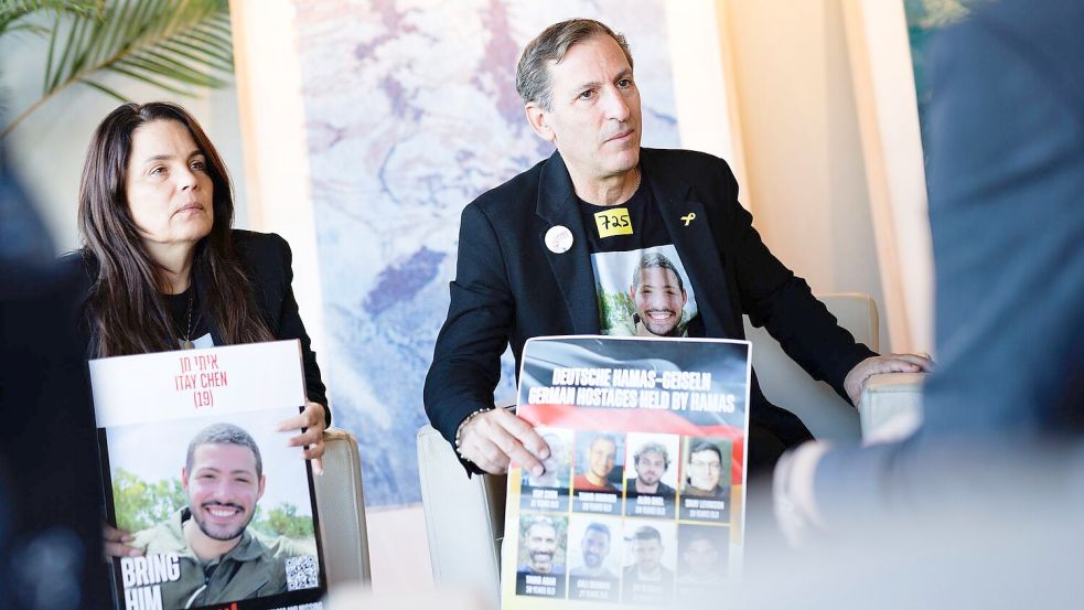 Die Eltern von Itay Chen sehen Chancen für Kanzler Merz, Einfluss auf die Türkei und damit indirekt auf die Hamas zu nehmen. Foto: Carsten Koall
