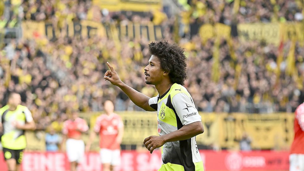 Karim Adeyemi hatte zuletzt viel Grund zur Freude. Foto: Torsten Silz