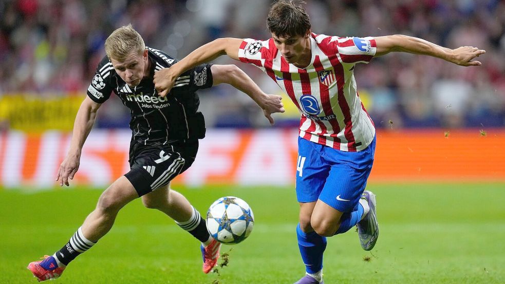 Eintracht Frankfurt konnte sich in Madrid kaum einmal gefährlich in Szene setzen. Foto: Manu Fernandez/AP/dpa