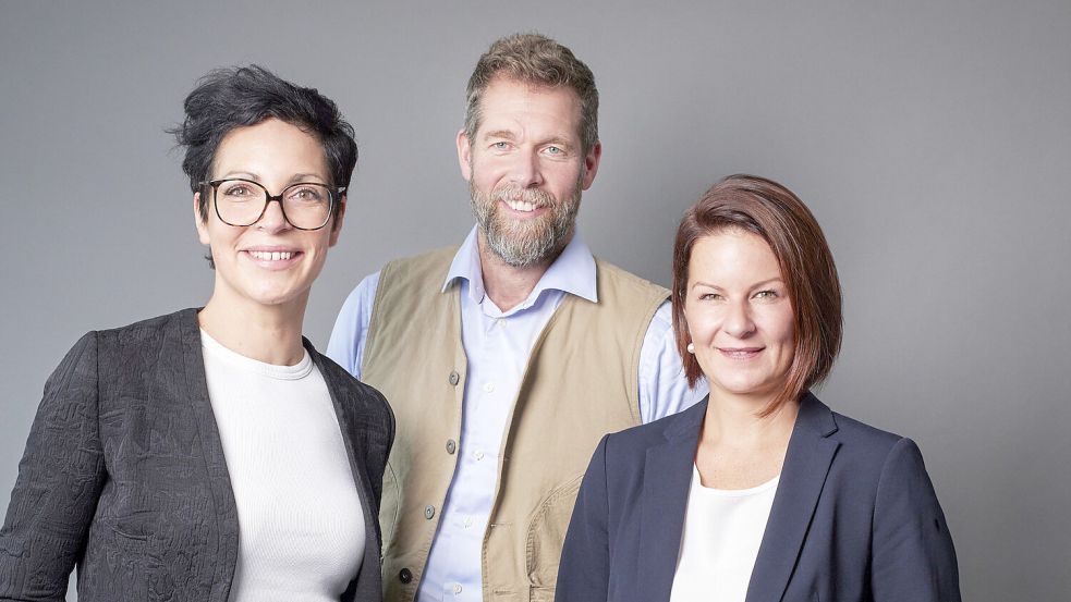 Das neue Team an der Spitze von Upstalsboom: (von links) Maria Kuhl, Bodo Janssen und Romina Gaupels. Foto: Yvonne Schmedemann/Upstalsboom