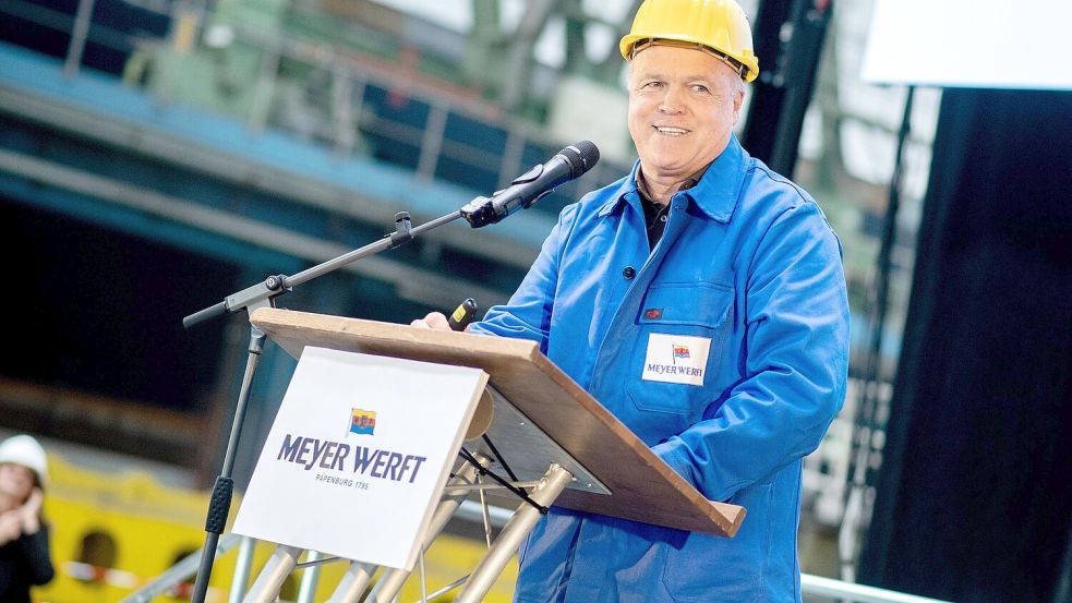 Im Sturm: Ralf Schmitz, Chefsanierer der Meyer Werft. Foto: Hauke-Christian Dittrich/dpa