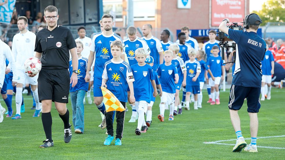 Kickers Emden spielt am Samstag im Ostfriesland-Stadion gegen die Reserve des Hamburger SV. Foto: Jens Doden/Emden