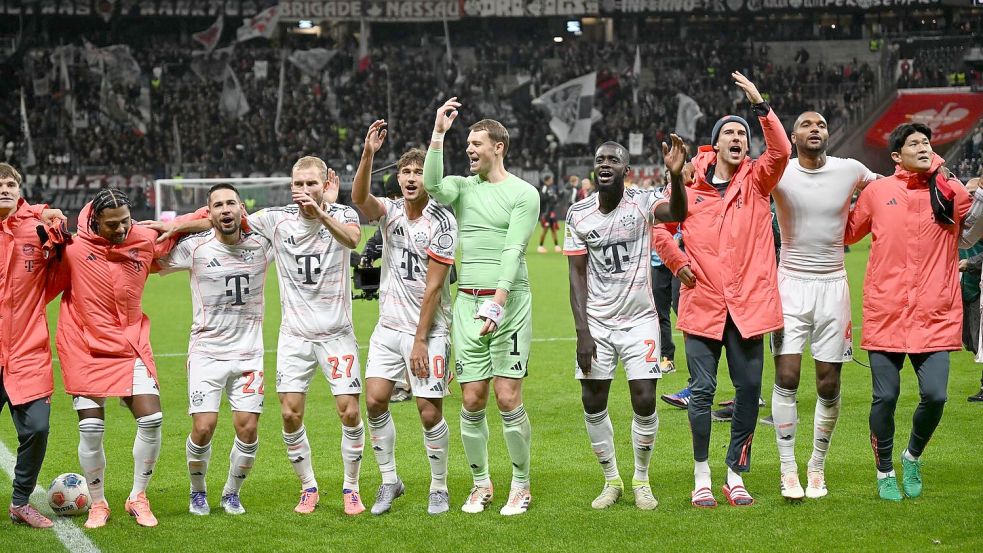 Die Bayern feierten bei Eintracht Frankfurt den nächsten dominanten Erfolg. Foto: Arne Dedert
