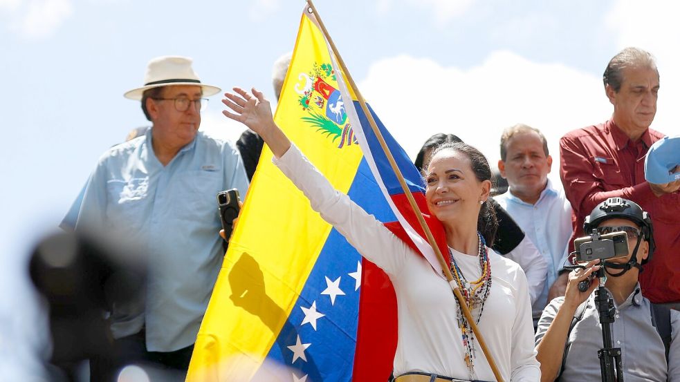 Machado durfte nicht als Präsidentschaftskandidatin antreten. Foto: Jeampier Arguinzones/dpa