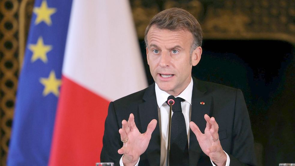 Macron berät mit den Parteispitzen über einen Ausweg aus der Regierungskrise (Archivbild). Foto: POOL/Pool AFP/AP/dpa