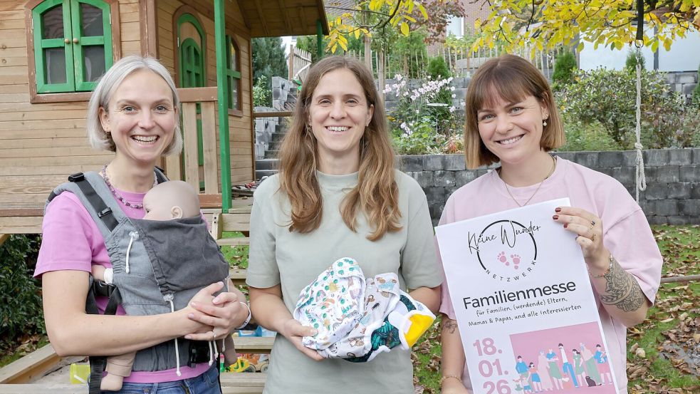 Planen eine Familienmesse in Hagen aTW: (von links) Carina Grillo, Melissa Gründker und Vanessa Schütte. Foto: Jörn Martens