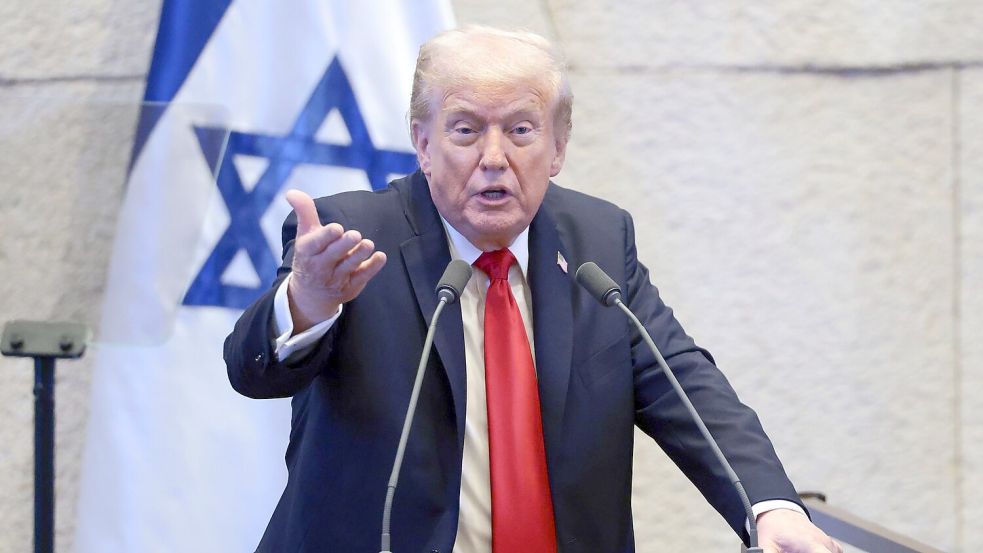 „Wir wollen nur in Frieden leben“, sagte Donald Trump an die Adresse Teherans. Foto: Evelyn Hockstein/Pool Reuters/AP