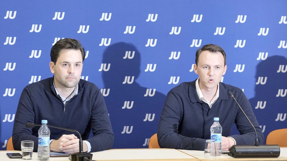 Die „Junge Gruppe“ um den Vorsitzenden Pascal Reddig hat genug Stimmen im Bundestag, um das Rentenpaket zu blockieren. Foto: dpa/Sebastian Willnow