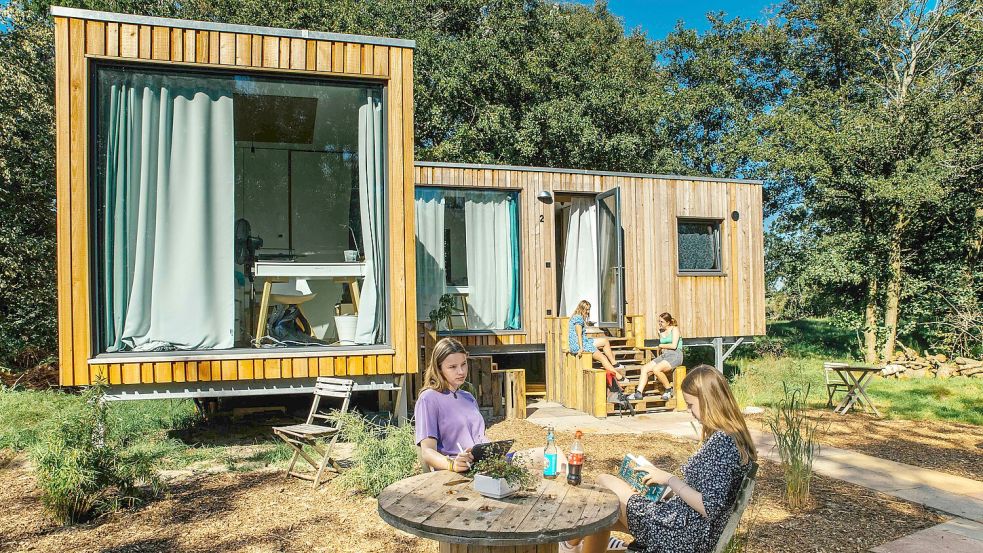 Für die Schülerinnen und Schüler der oberen Jahrgänge bedeutet ein Umzug in die Tinys mehr Privatsphäre als im turbulenten Internatsalltag im Hauptgebäude. Foto: Gunnar Geller