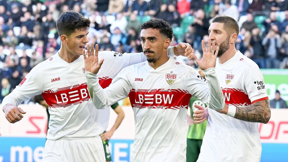 Der Ex-Wolfsburger Tiago Tomas verzichtete auf exzessiven Jubel nach seinem Tor gegen den VfL Foto: Swen Pförtner