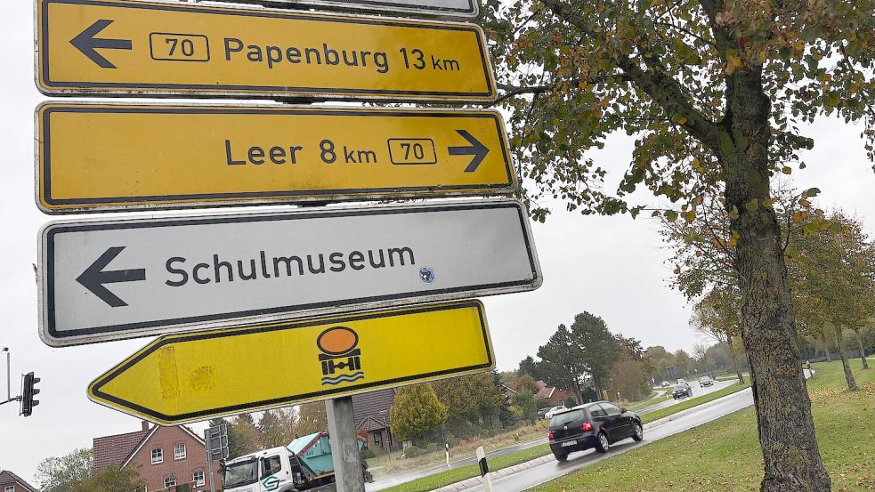 Die Bundesstraße 70 zwischen Kreisel Folmhusen und Leer wird für einige Wochen voll gesperrt werden. Für Pendler aus Westoverledingen und Rhauderfehn bedeutet dies einen weiten Umweg, wenn sie nach Leer und zurück fahren müssen. Foto: Marion Janßen