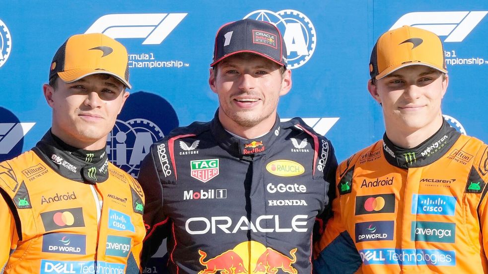 Das Momentum ist klar bei Max Verstappen (M). (Archivbild) Foto: Luca Bruno/AP/dpa