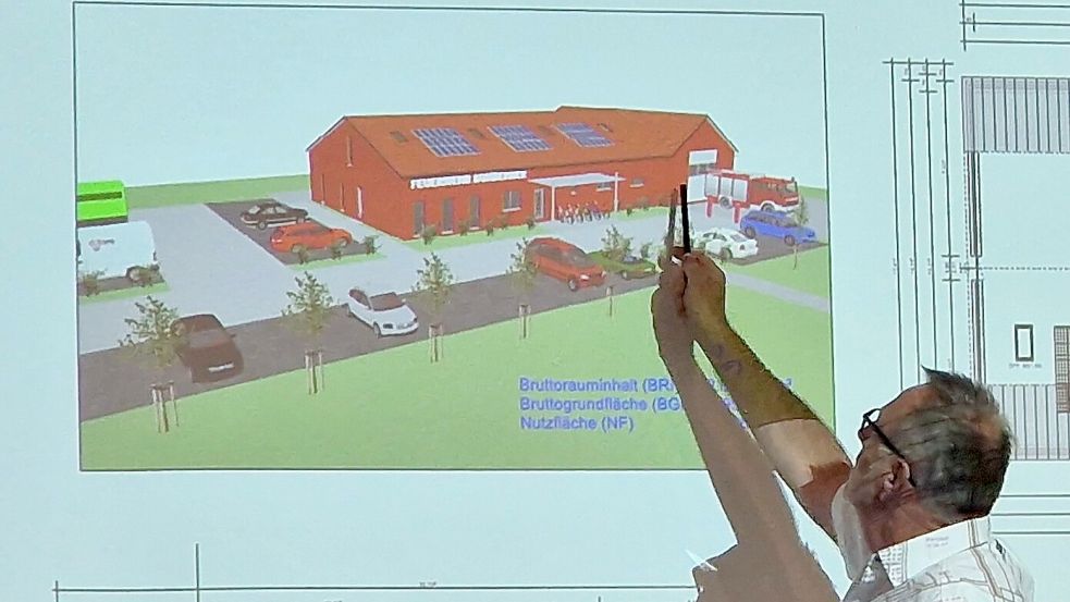 Architekt Andreas Kleine hat im Juni 2024 das Projekt in der Sitzung des Feuerwehrausschusses vorgestellt. Foto: Tatjana Gettkowski/Archiv