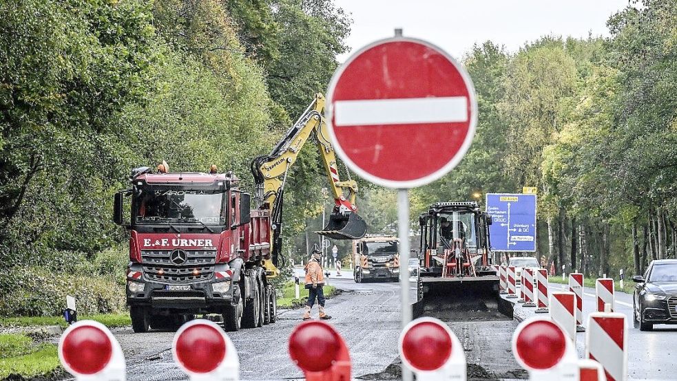 Die Bundesstraße 436 bei Nortmoor wurde saniert. Foto: Klaus Ortgies/Archiv