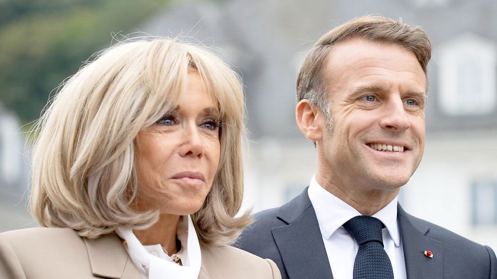 Emmanuel Macron und Brigitte Macron haben im Jahr 2007 geheiratet – zwischen den beiden liegt ein Altersunterschied von 24 Jahren. Foto: IMAGO/Joaquim Ferreira