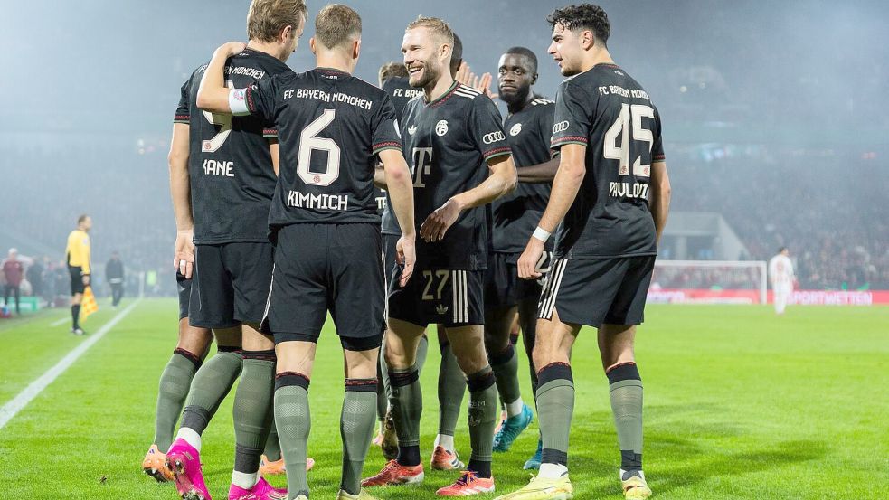 Bayern-Torjäger Harry Kane war auch im DFB-Pokal beim 1. FC Köln nicht zu stoppen. Foto: Rolf Vennenbernd