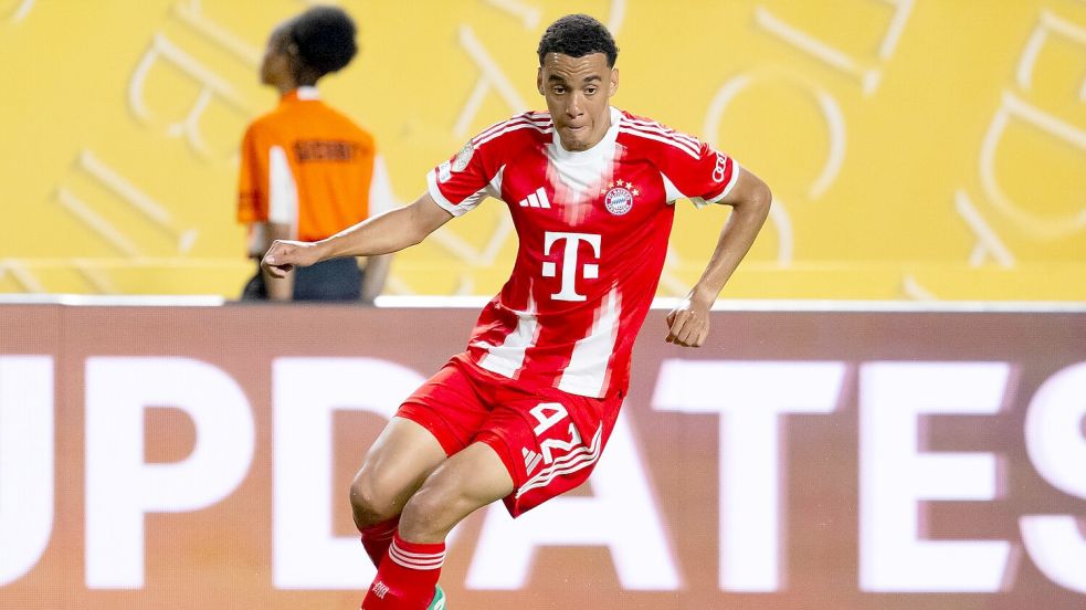 Bald wieder am Ball: Jamal Musiala. (Archivbild) Foto: Sven Hoppe