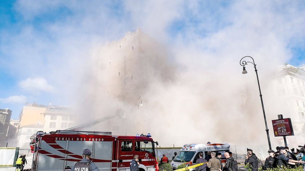 Das historische Bauwerk im Stadtzentrum wurde zum Zeitpunkt des Unglücks renoviert. Foto: Mauro Scrobogna