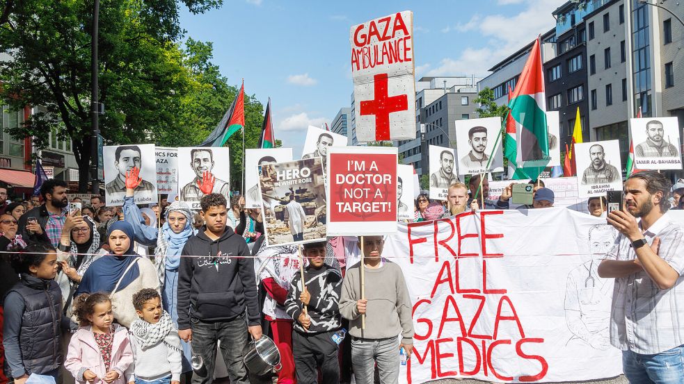 In Hamburg gab es bereits mehrere Pro-Palästina-Demonstrationen. Foto: dap/Markus Scholz