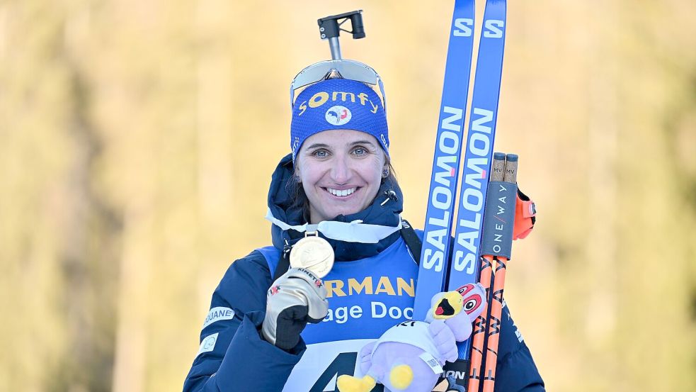 Medaillensammlerin: Julia Simon holte schon zehnmal WM-Gold. (Archivbild) Foto: Martin Schutt