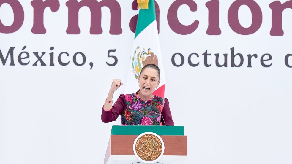 Mexikos erste Präsidentin will mehr gegen sexuelle Belästigung tun. (Archivbild) Foto: Fernando Llano/AP/dpa