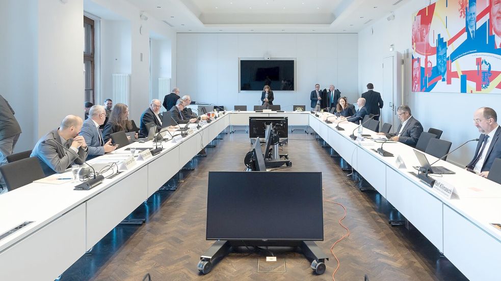 Der Untersuchungsausschusses zur Stiftung Klima- und Umweltschutz MV tagte im Schweriner Landtag. Foto: Ulrich Perrey