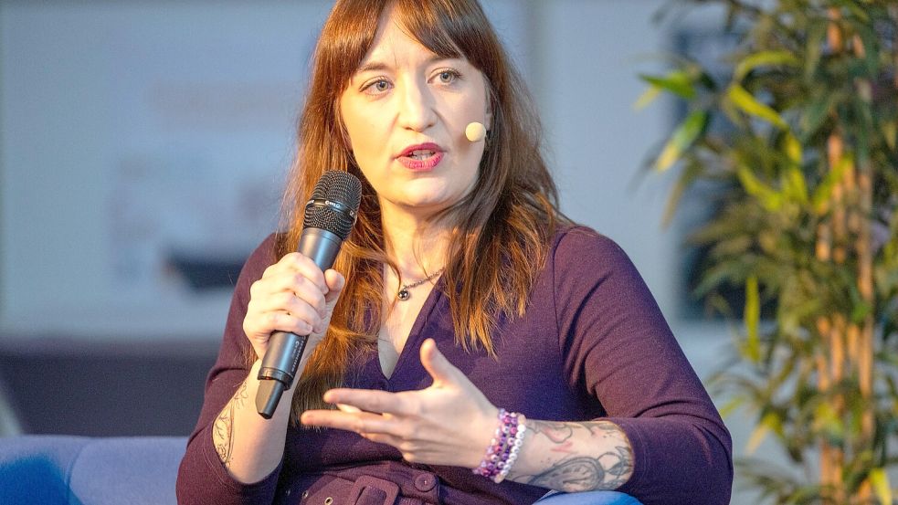 Heidi Reichinnek zu Gast bei 360 Grad I Die Debatte im NOZ Medienzentrum in Osnabrück. Foto: André Havergo